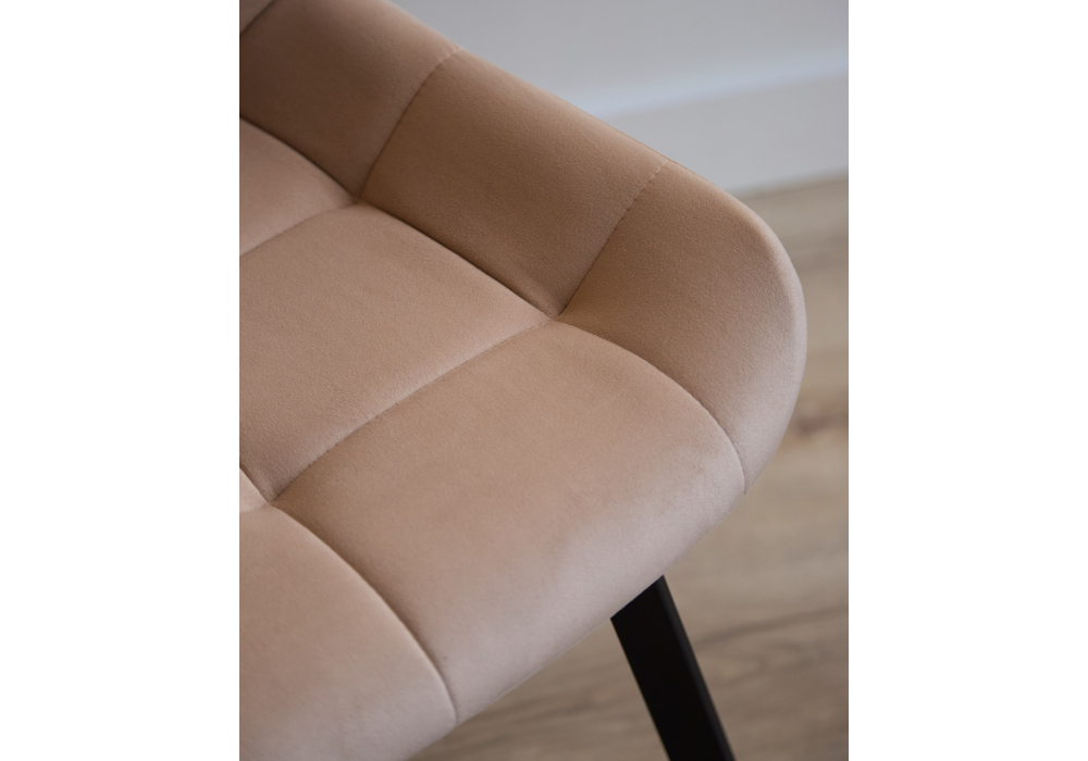 фото стул вращающийся на металлокаркасе woodville челси 360 п бежевый (zd 210) / черный 632478 | 220svet.ru