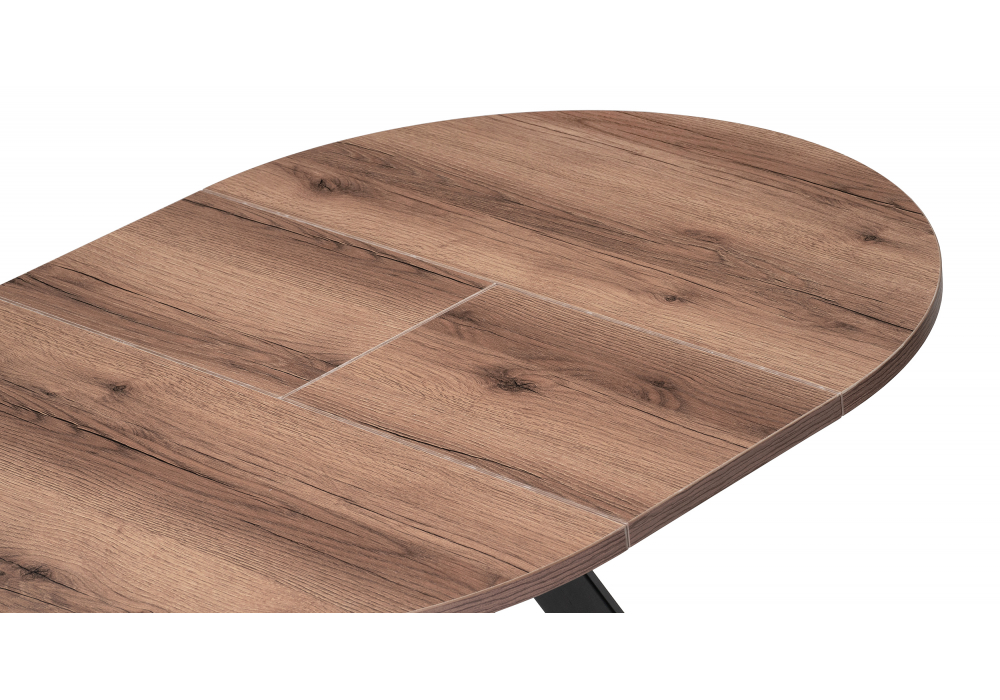 фото стол деревянный раскладной woodville трейси дуб делано темный / черный 533166 | 220svet.ru