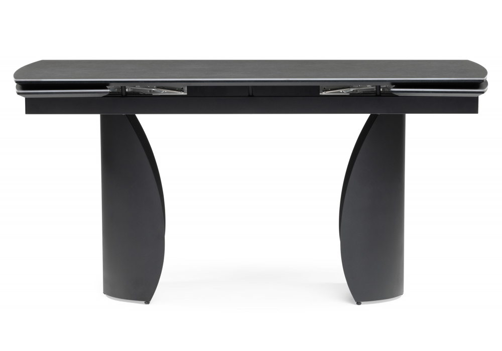 фото керамический стол раздвижной woodville готланд 160(220)х90х79 ink gray / черный 588031 | 220svet.ru