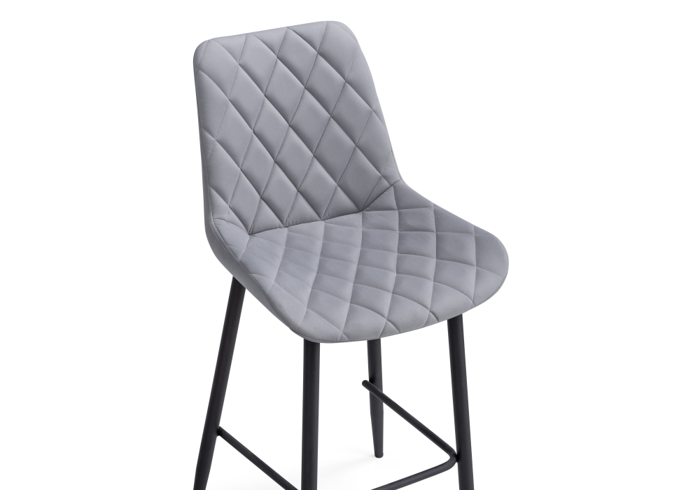 фото барный стул woodville баодин б/к светло-серый / черный 517142 | 220svet.ru