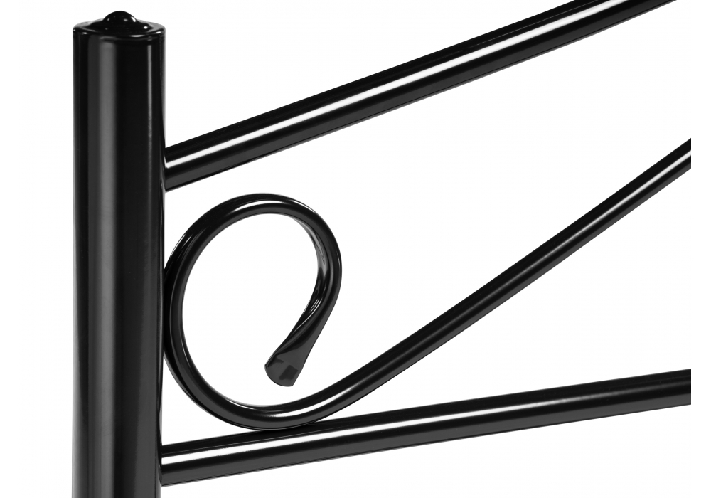 фото двуспальная кровать woodville морика черная 482083 160х200 | 220svet.ru