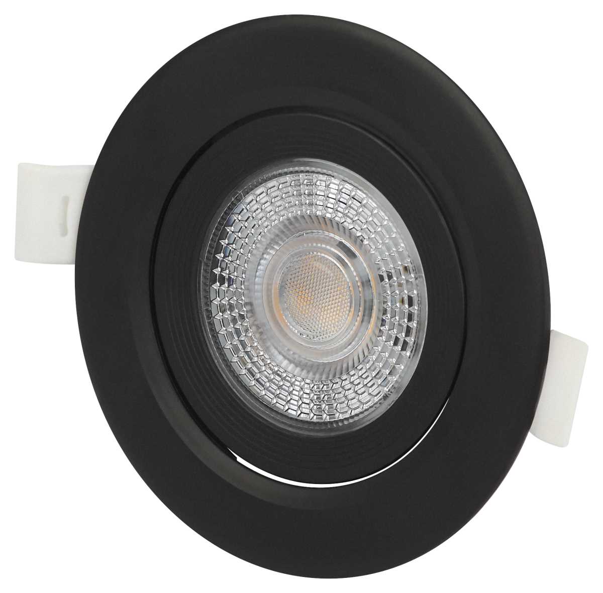 фото светильник светодиодный встраиваемый эра kl led 25a-5 4k bk 5вт 4000к круглый поворотный черный б0068180 | 220svet.ru