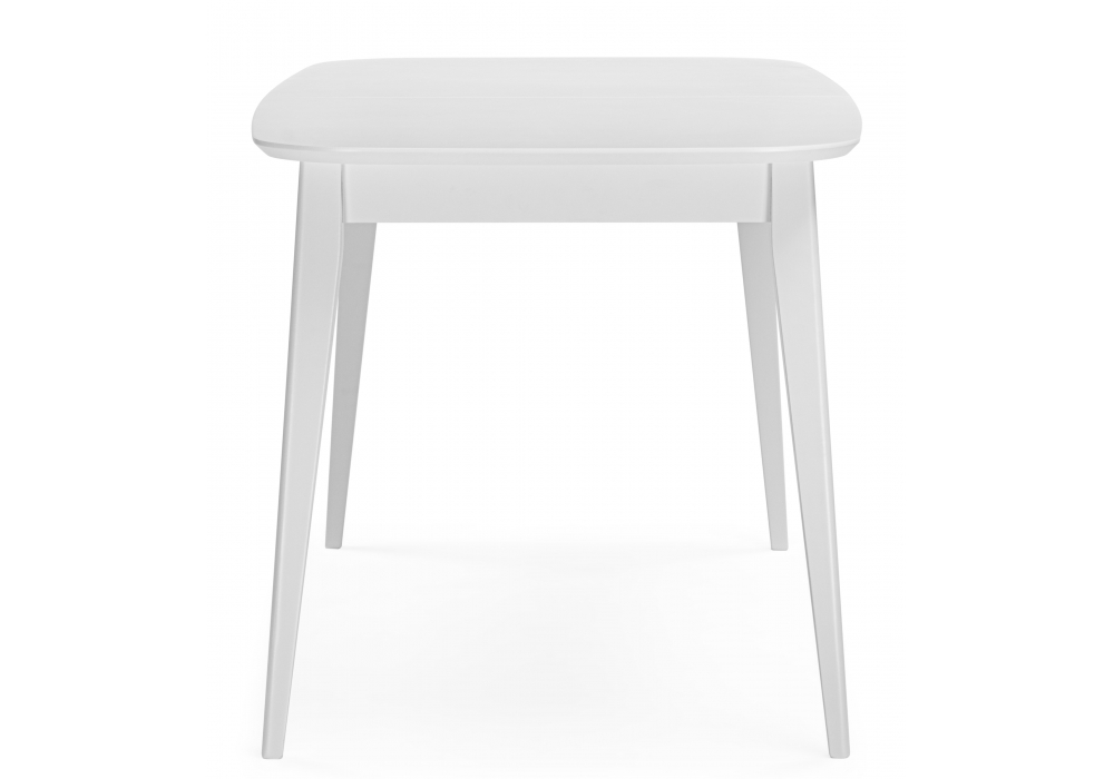 фото стол деревянный раскладной 145(190)x80 woodville адель белый матовый 620598 | 220svet.ru