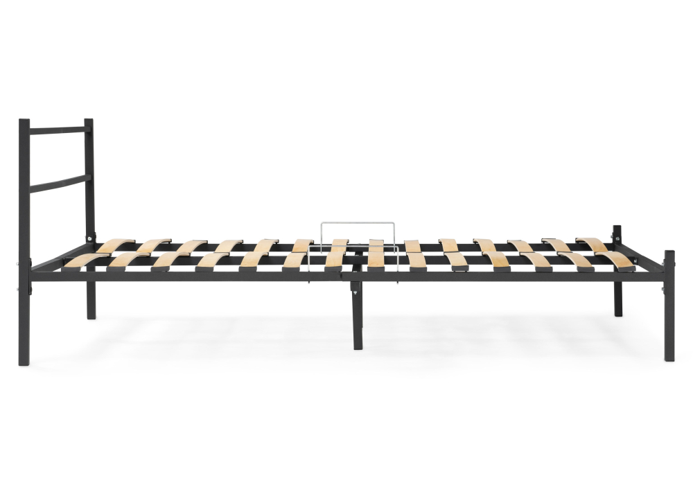 фото кровать двуспальная  woodville фади 160х200 черная 491588 | 220svet.ru