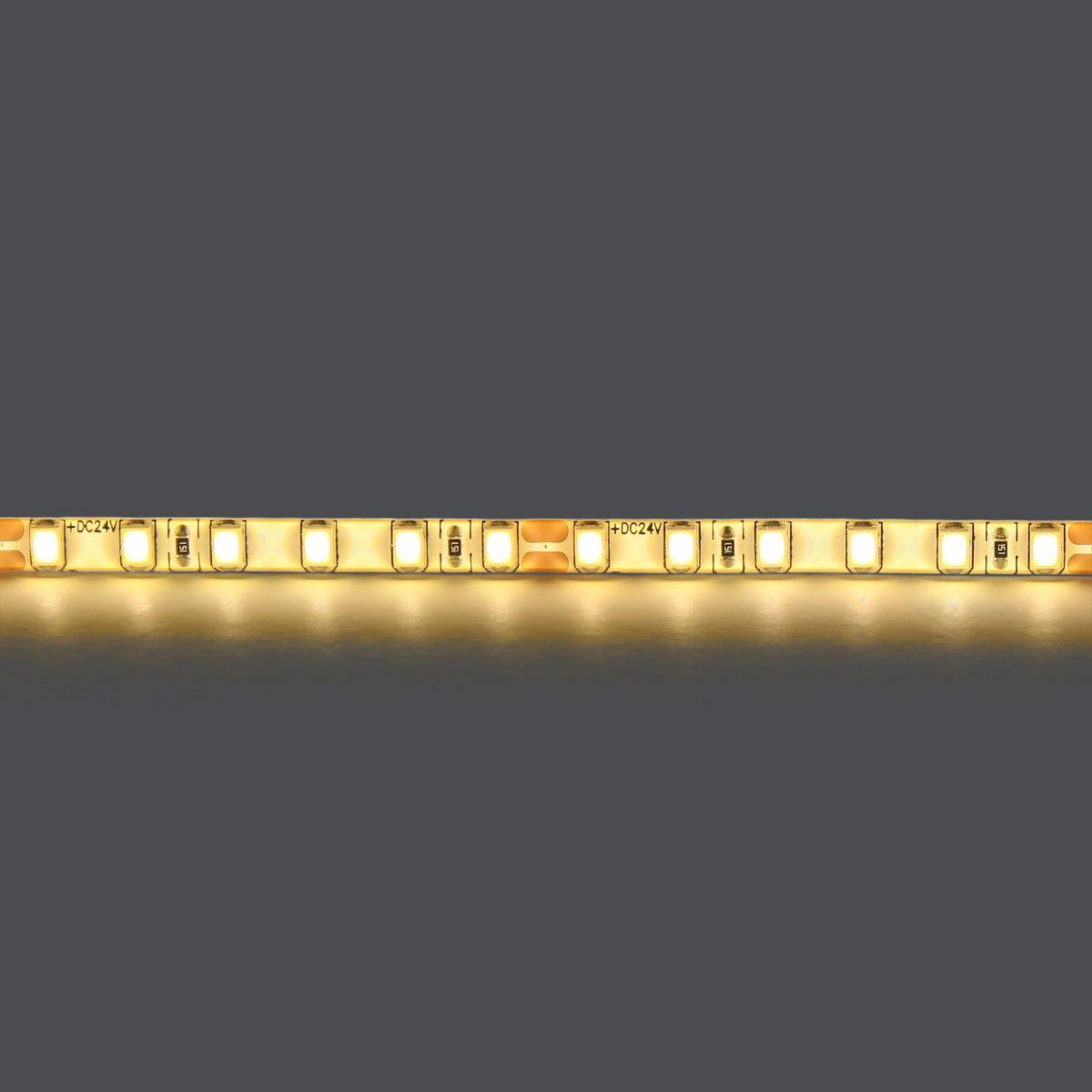 фото светодиодная влагозащищенная лента теплый белый lightstar 12w/m 120led/m 5m 420553 | 220svet.ru