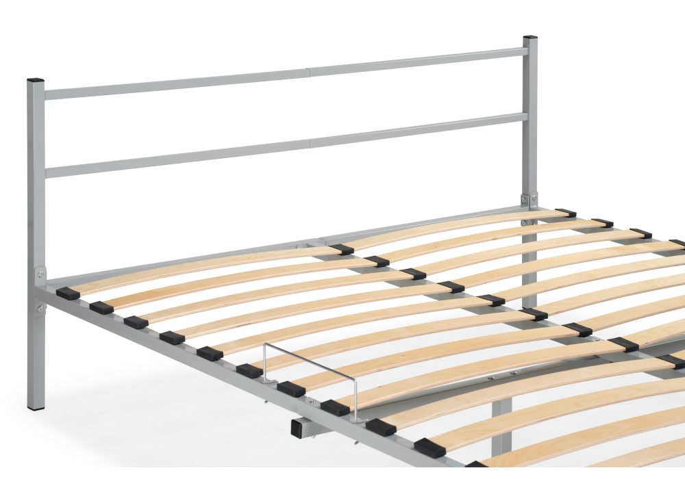 фото кровать полутораспальная  woodville фади 140х200 серая 462537 | 220svet.ru