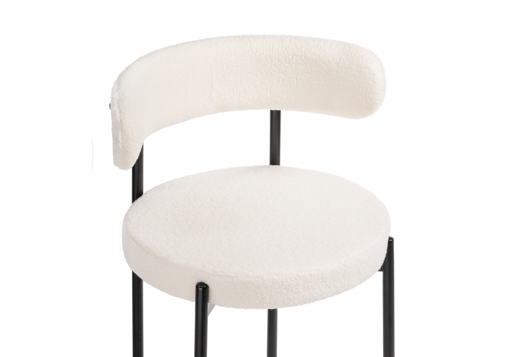 фото стул на металлокаркасе woodville rudi white / black 15602 | 220svet.ru