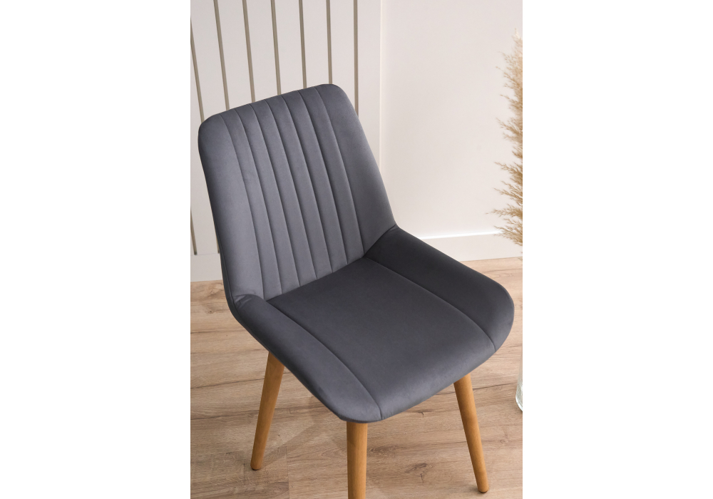 фото стул деревянный вращающийся woodville седа 360 темно-серый (zd 995) / светлое дерево 632386 | 220svet.ru