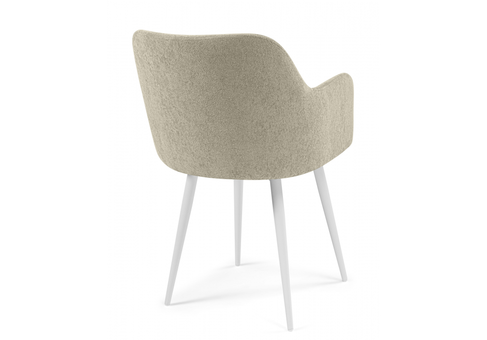 фото стул на металлокаркасе поворотный  woodville инфини 360 латте (ocean 003) / белый 631770 | 220svet.ru