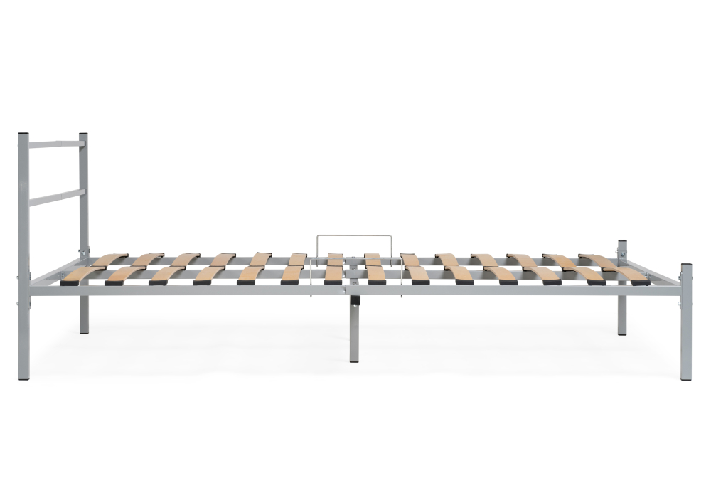 фото кровать полутораспальная  woodville фади 140х200 серая 462537 | 220svet.ru