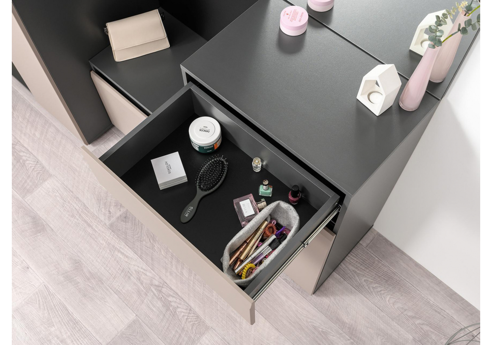 фото комод woodville сейдиль 16.231.02 антрацит / веллюто капучино 600777 | 220svet.ru