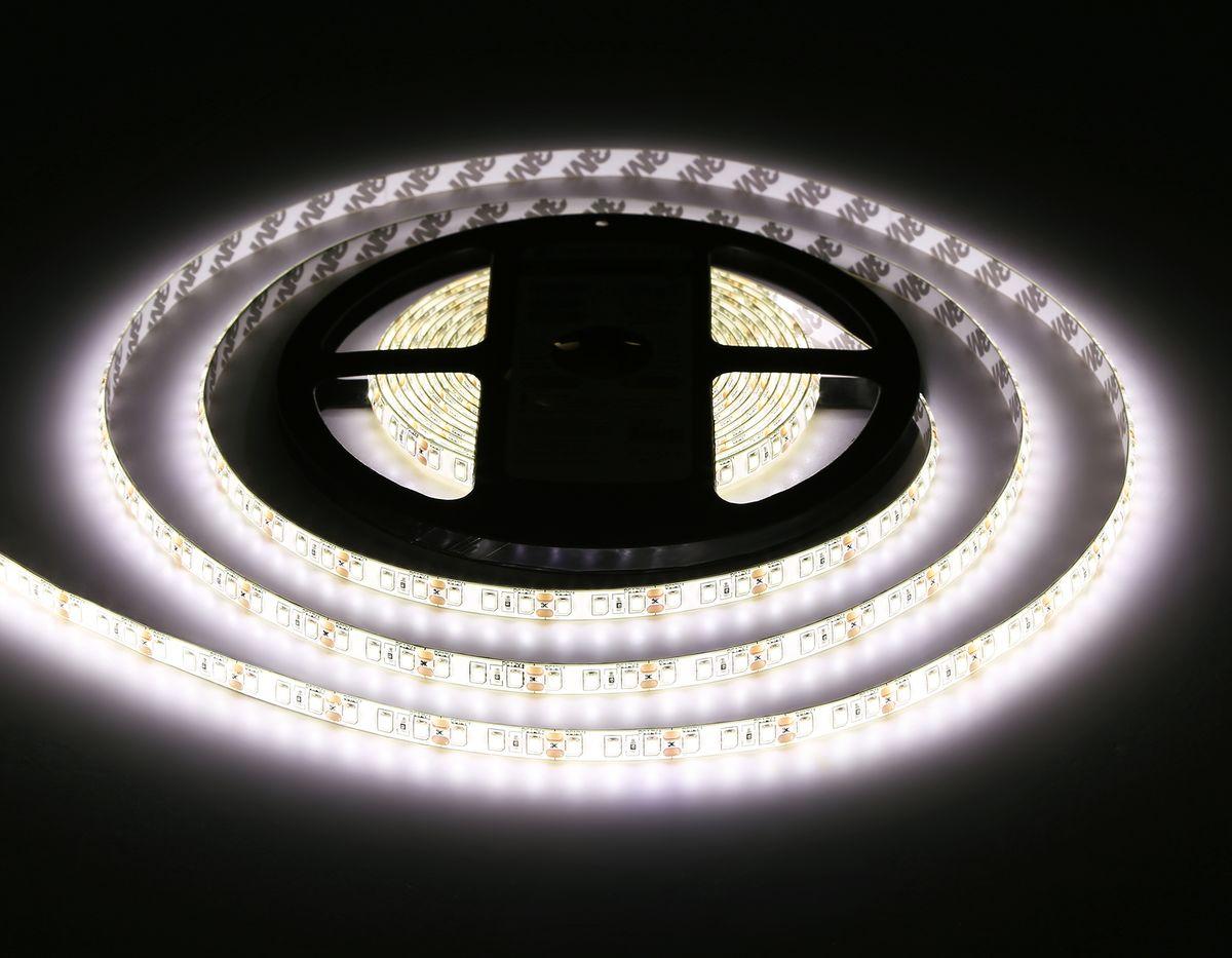 фото светодиодная влагозащищенная лента дневной белый ambrella light 9,6w/m 120led/m 2835smd 4500к 5m gs1202 | 220svet.ru