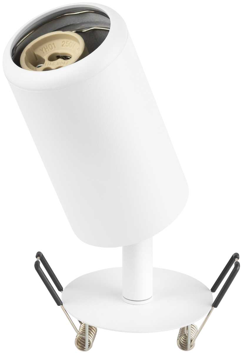 фото светильник встраиваемый алюминиевый эра kl106 wh под лампу mr16 gu10 белый матовый б0061540 | 220svet.ru