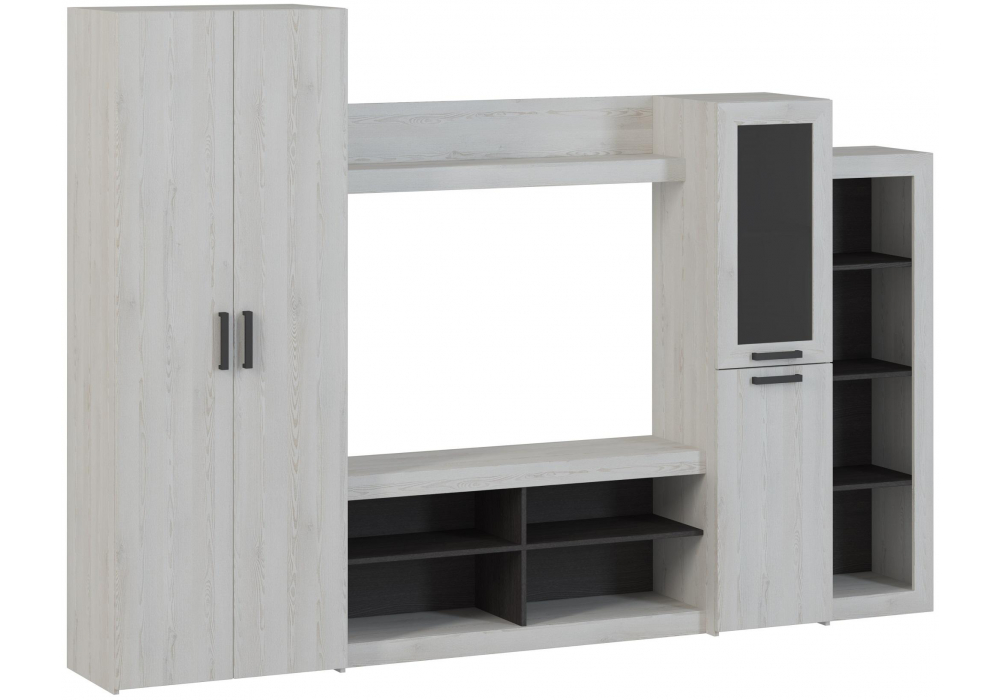 фото гостиная woodville огюст 4 сосна белая лофт / венге 490792 | 220svet.ru