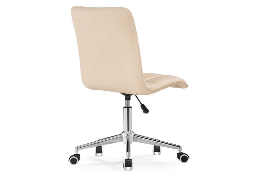 фото стул woodville квадро экокожа бежевая / хром 539655 | 220svet.ru