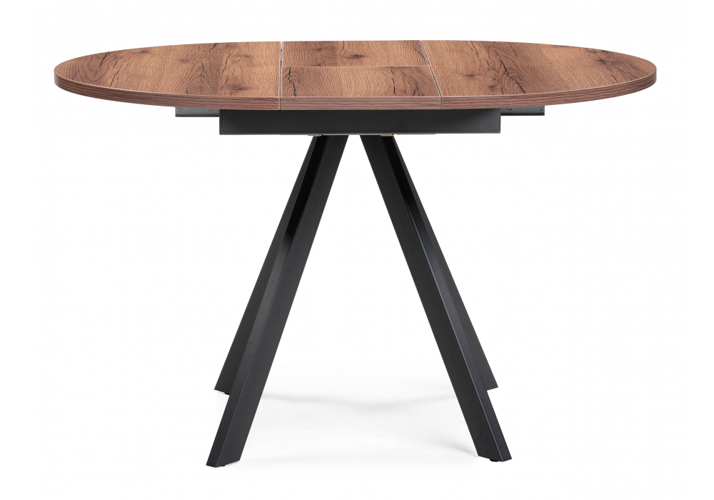 фото стол деревянный раскладной woodville трейси дуб делано темный / черный 533166 | 220svet.ru