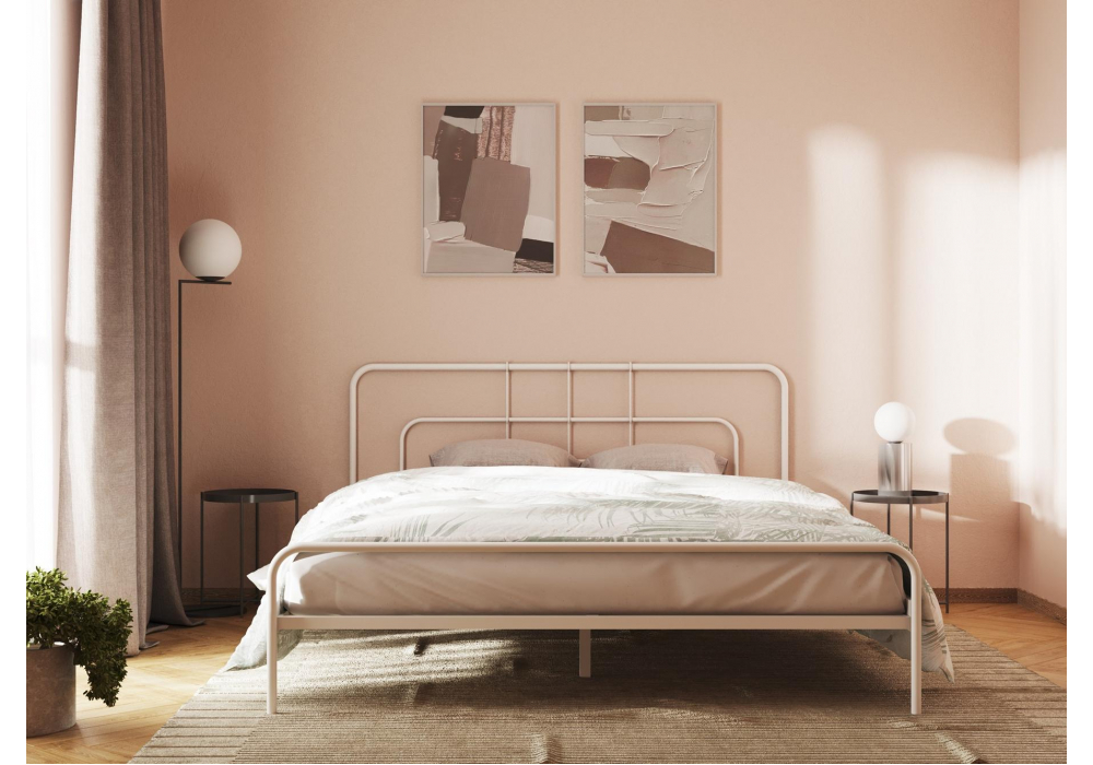 фото двуспальная кровать 160х200 woodville ирэн белая 613396 | 220svet.ru