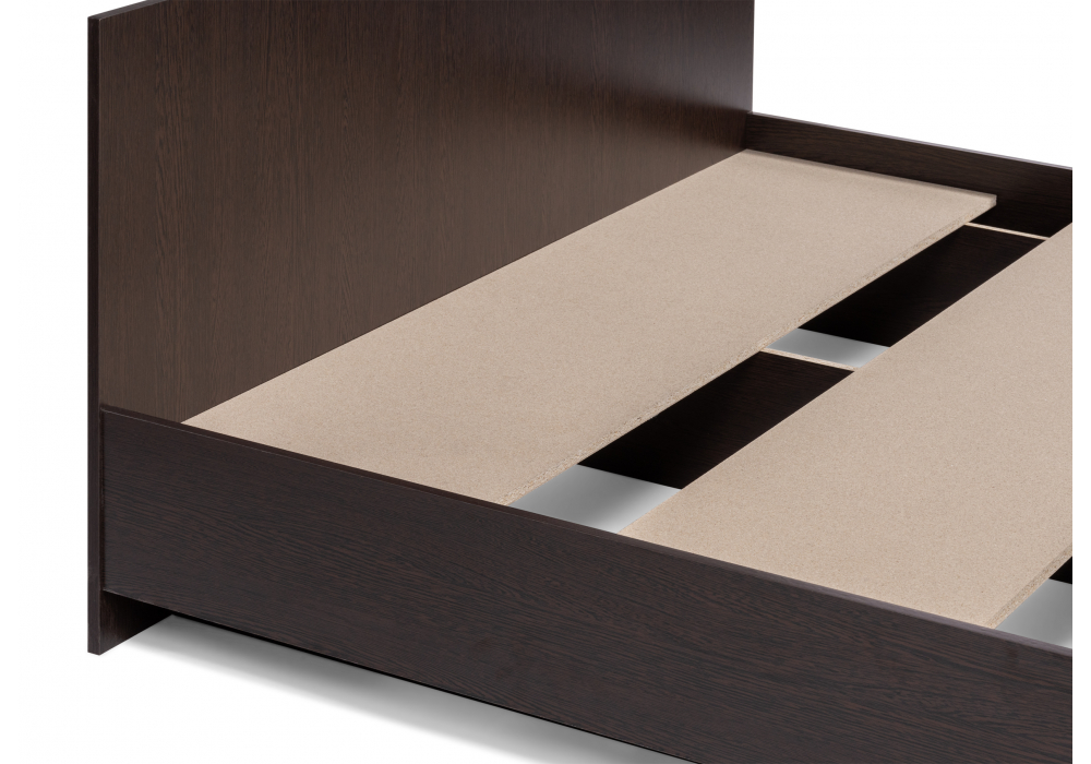 фото двуспальная кровать woodville адайн 160х200 венге / венге 507385 | 220svet.ru