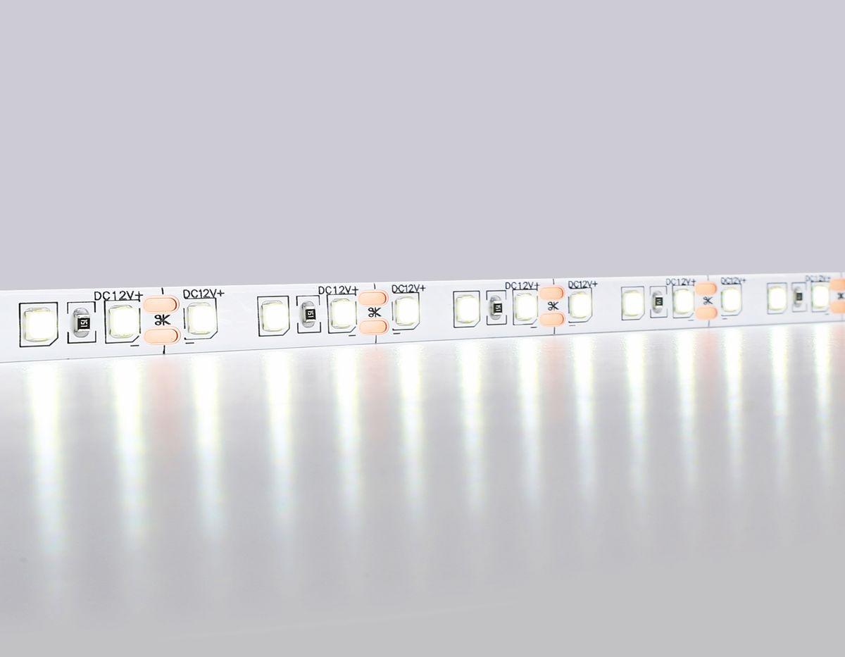 фото светодиодная лента холодный белый ambrella light 9,6w/m 120led/m 2835smd 6500к 5m gs1103 | 220svet.ru