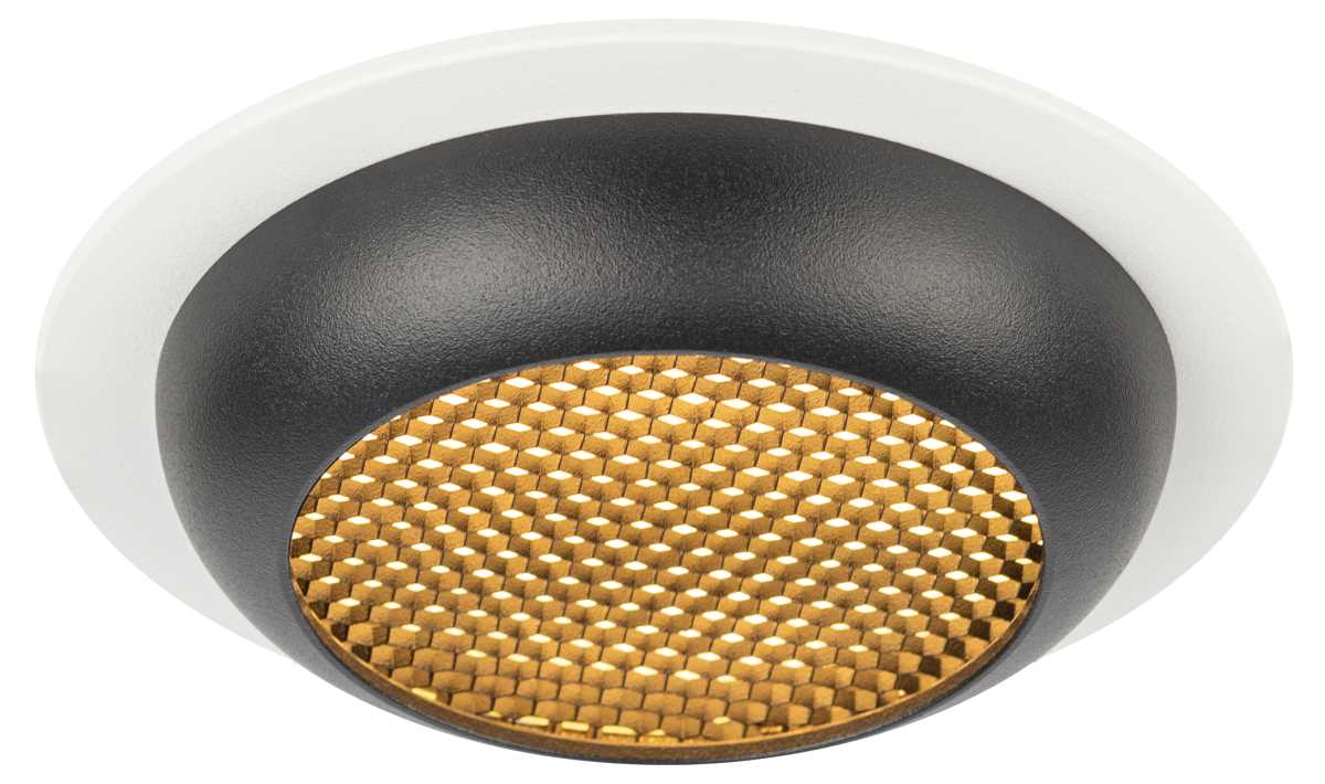 фото светильник встраиваемый эра kl111 wh/bk под лампу gx53 белый/черный матовый б0061537 | 220svet.ru