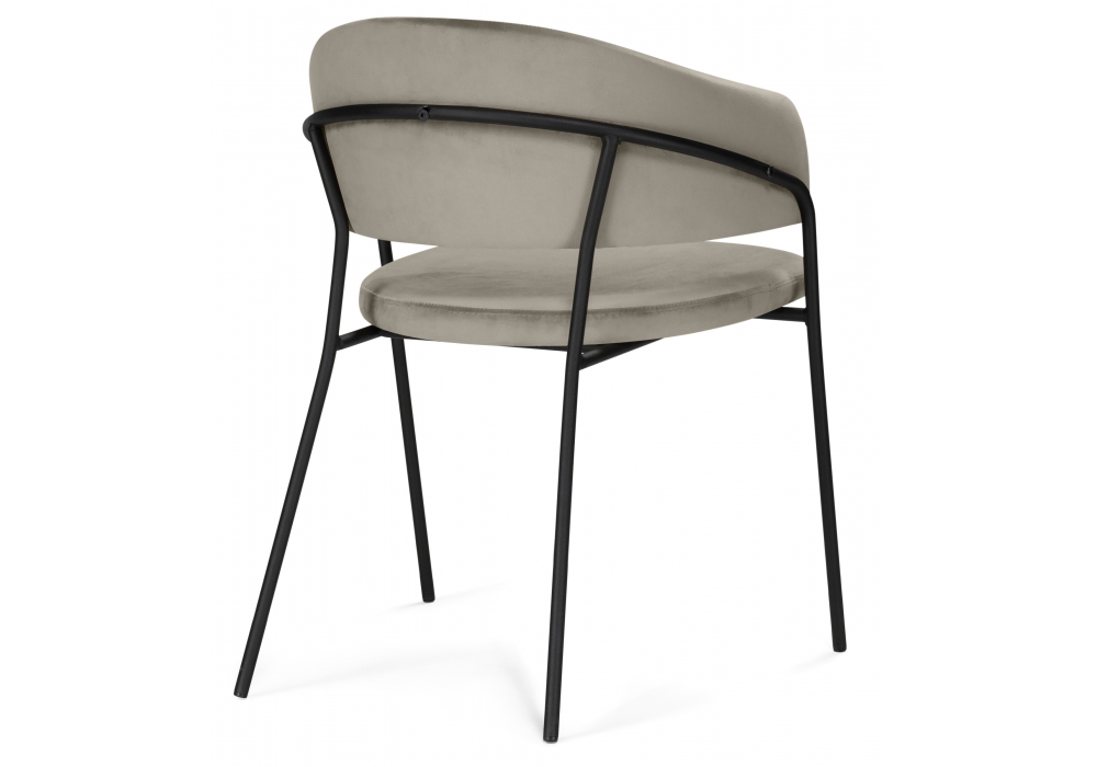 фото стул на металлокаркасе woodville лукас бежевый / черный каркас 626207 | 220svet.ru