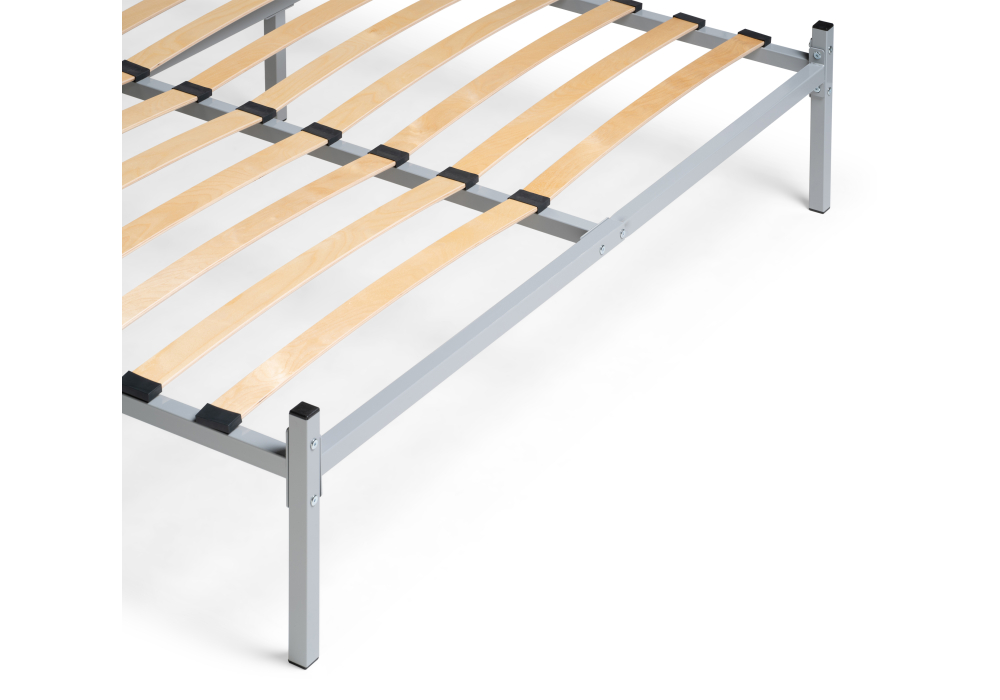 фото кровать полутораспальная  woodville фади 140х200 серая 462537 | 220svet.ru