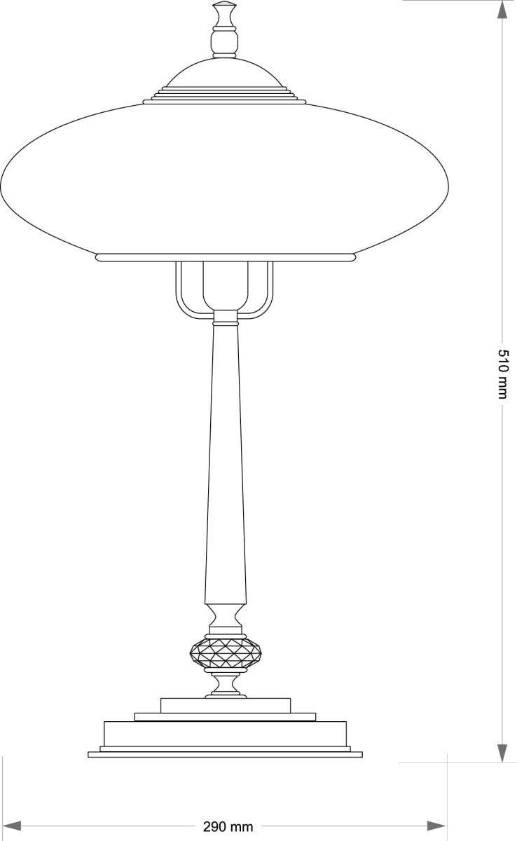 фото настольный светильник kutek san marino klosz san-lg-1(p)cr | 220svet.ru