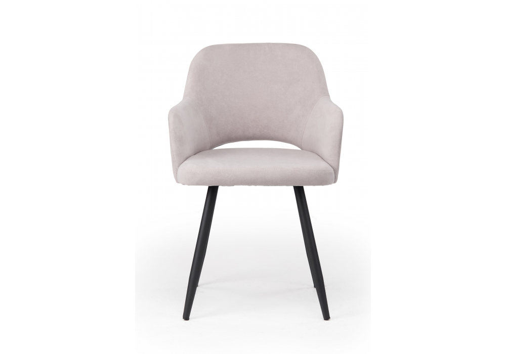 фото стул на металлокаркасе woodville эолин светло-серый (glory 36) / черный 631726 | 220svet.ru