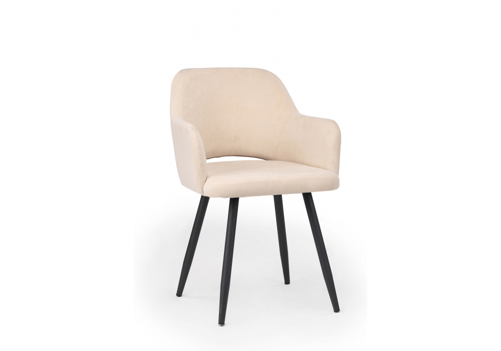 фото стул вращающийся на металлокаркасе woodville эолин 360 бежевый (glory 03) / черный 631716 | 220svet.ru