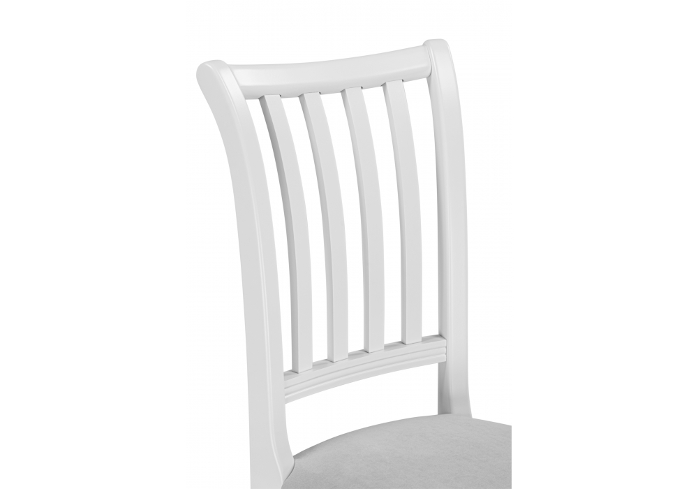 фото стул деревянный woodville фрезино с проножкой серый велюр / белый 665437 | 220svet.ru