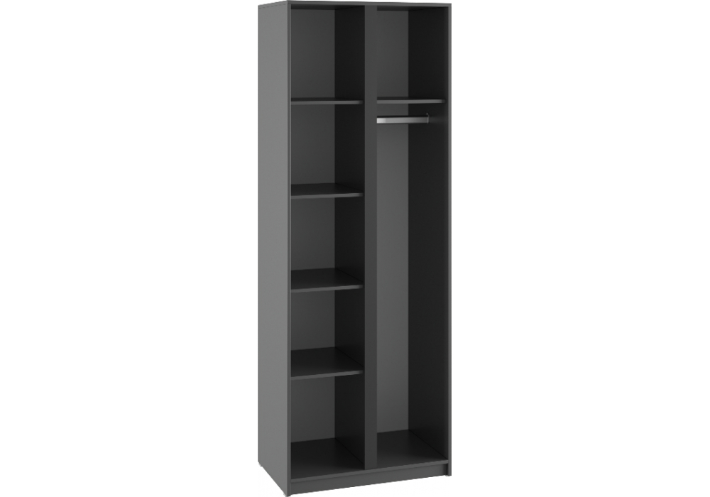 фото шкаф woodville кассий 02 2-х ств графит 679661 | 220svet.ru