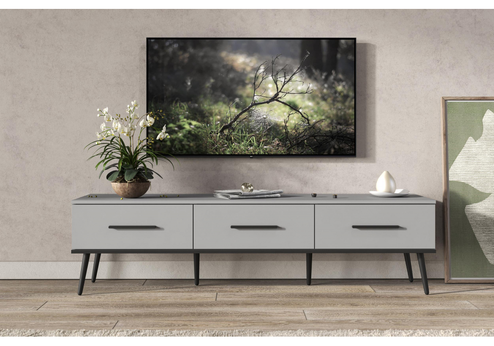 фото тв-тумба woodville орсиэль шиншилла серая 664903 | 220svet.ru