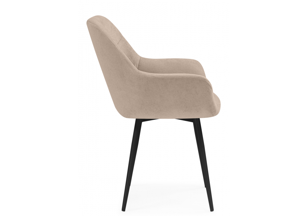 фото стул на металлокаркасе woodville флюид бежевый (zd 210) / черный 642965 | 220svet.ru