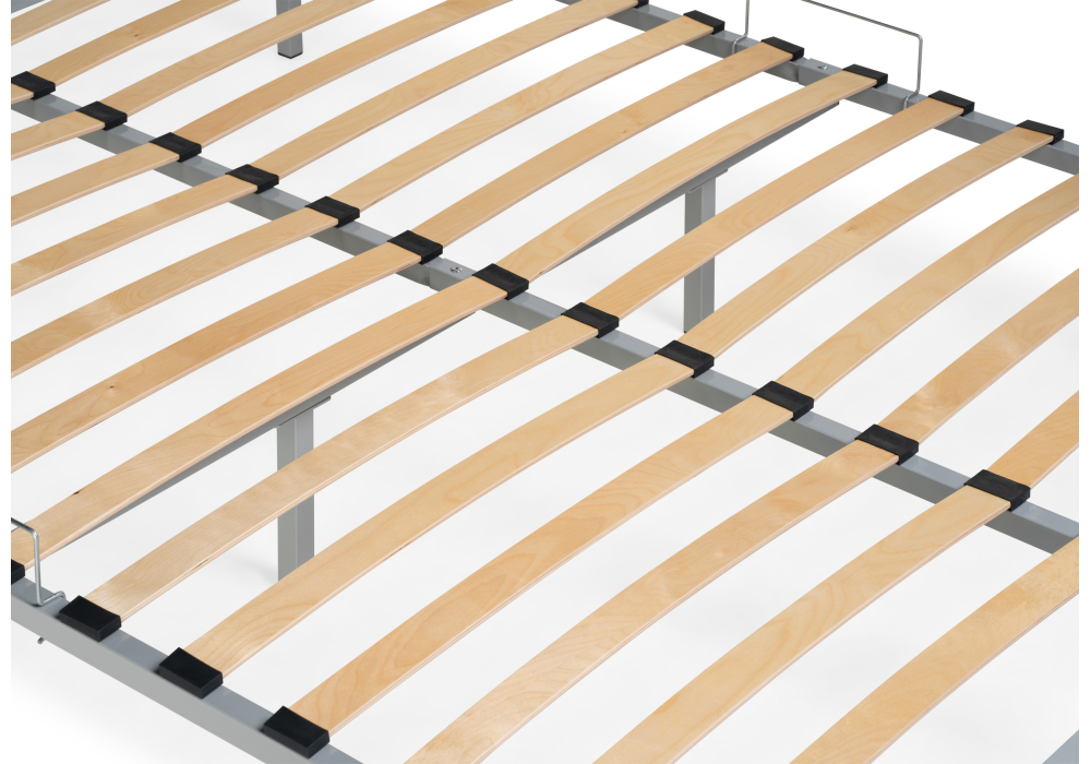 фото кровать полутораспальная  woodville фади 140х200 серая 462537 | 220svet.ru