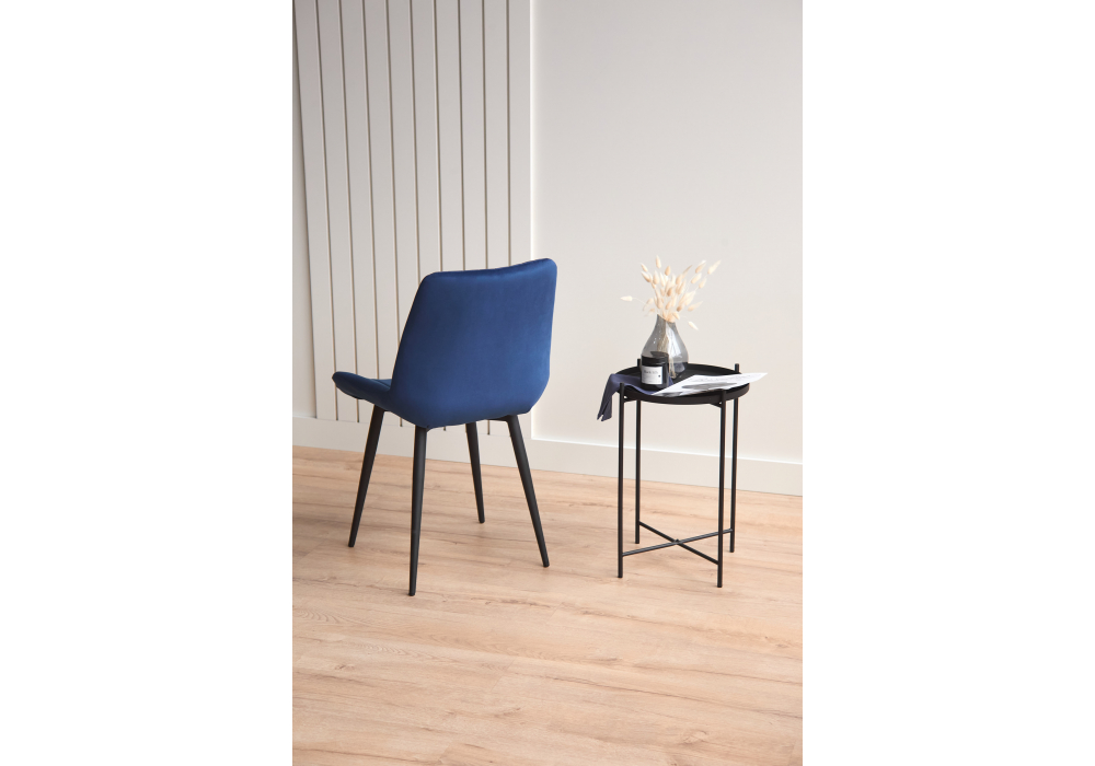 фото стул на металлокаркасе woodville седа синий (zd 798) / черный 632434 | 220svet.ru