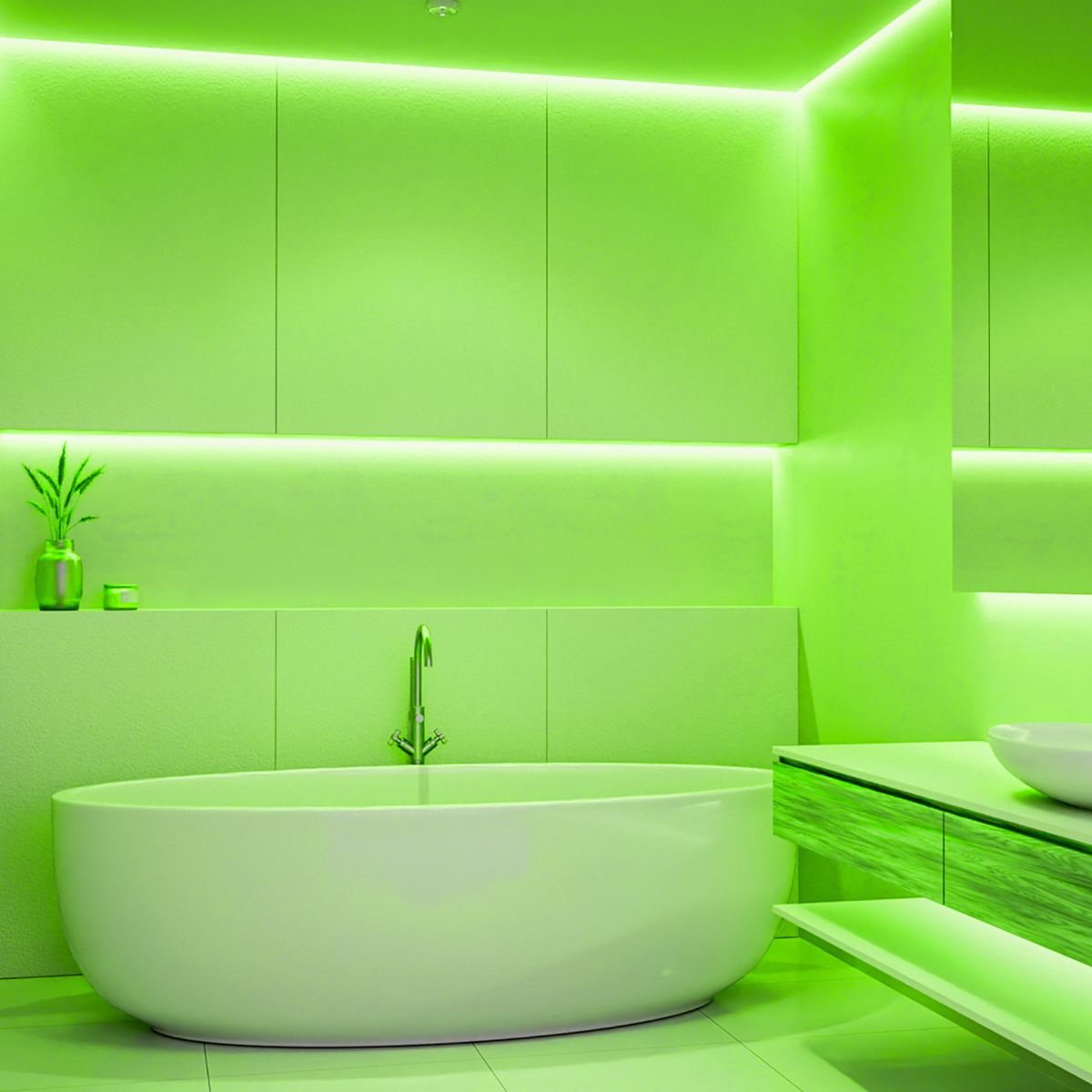 фото светодиодный неон apeyron 10w/m 120led/m 2835smd зеленый 5m 17-306 | 220svet.ru