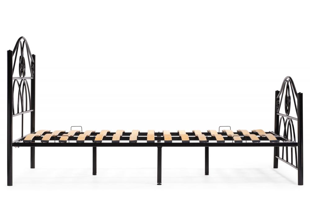 фото двуспальная кровать woodville морика черная 482083 160х200 | 220svet.ru