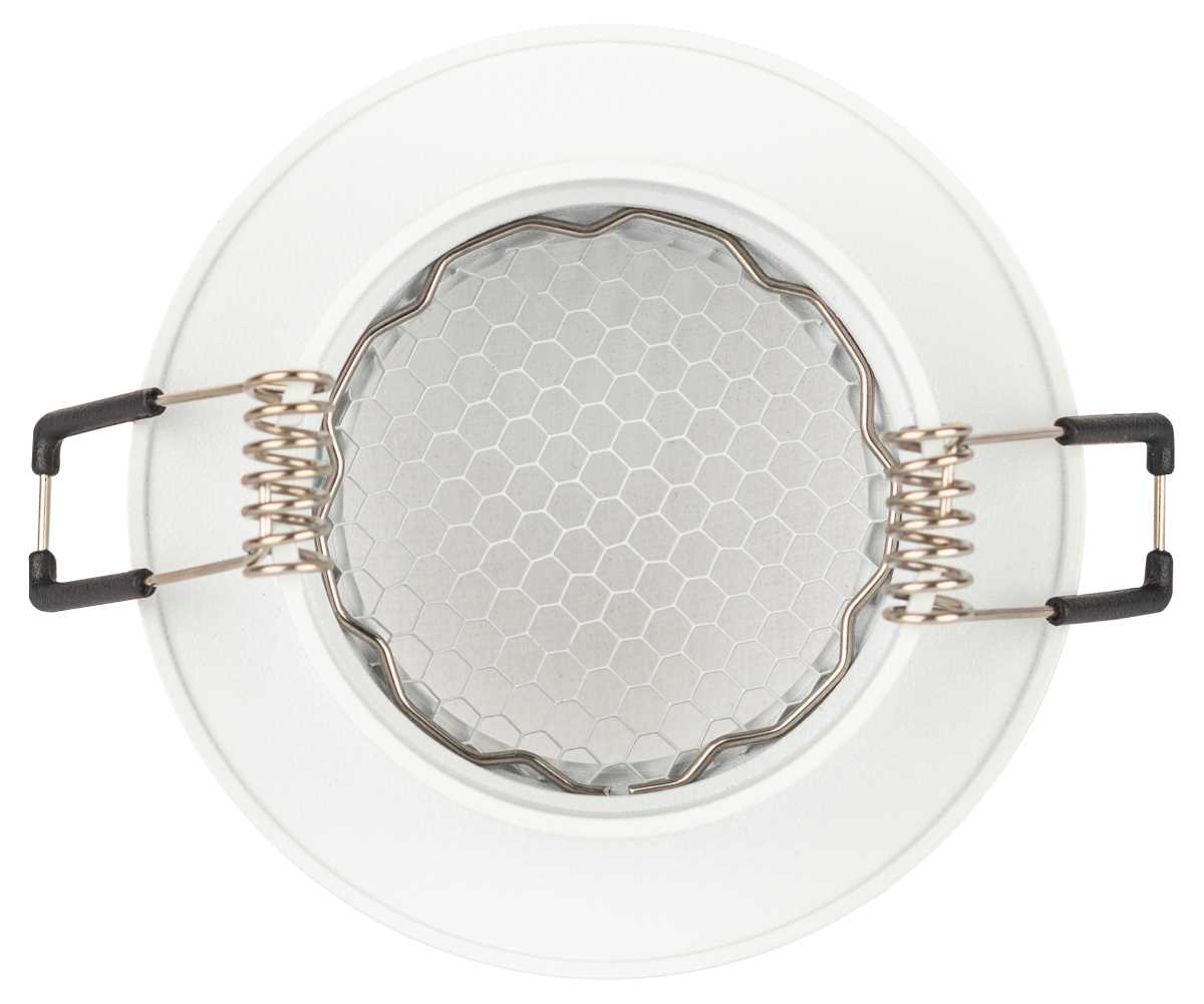 фото светильник встраиваемый алюминиевый эра kl109 wh под лампу mr16 gu5.3 белый матовый б0061823 | 220svet.ru