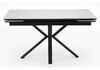 Миниатюра фото керамический стол раскладной 140(200)х80 woodville старлайт snow alpin white / черный 622891 | 220svet.ru