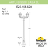 Миниатюра фото садово-парковый фонарь fumagalli ricu bisso/rut 2l e26.157.s20.vxe27 | 220svet.ru