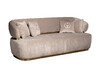 Миниатюра фото диван трехместный велюр серый garda decor 102an-div-1303-ser | 220svet.ru