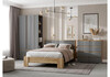 Миниатюра фото полутораспальная кровать woodville элла 140х200 серый графит 0162 / дуб крафт золото 586702 | 220svet.ru