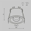 Миниатюра фото встраиваемый светильник maytoni dip t dl128-10w3k-b | 220svet.ru