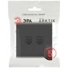Миниатюра фото розетка эра arktik 16-3108-05 информационная двойная 2xrj45 антрацит б0070488 | 220svet.ru