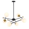 Миниатюра фото потолочная люстра на штанге lumion melody 6581/6 черный | 220svet.ru
