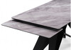Миниатюра фото стол стеклянный раскладной woodville блэкберн 140(200)х80х75 серый мрамор / черный 612169 | 220svet.ru