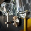 Миниатюра фото бра rh boule de cristal single sconce никель | 220svet.ru