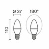 Миниатюра фото светодиодная лампа свеча 7вт 4000k e14 voltega candle 7w 3222 | 220svet.ru