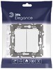 Миниатюра фото выключатель эра elegance 14-1104-01м двойной, 10ах-250в, белый матовый б0065797 | 220svet.ru
