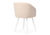Миниатюра фото стул на металлокаркасе woodville монер бежевый (glory 03) / белый 632628 | 220svet.ru